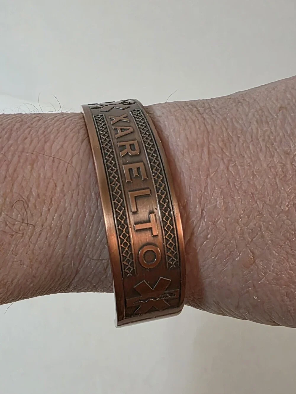 Agneti Xarelto Copper Medical Alert Cuff Bracelet